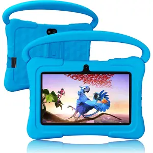 Tablet 7 inch with Shockproof Case, 1GB RAM 32GB ROM, Android Tablet with Bluetooth, WiFi, GMS, Parental Control, Educational, Games(Blue)