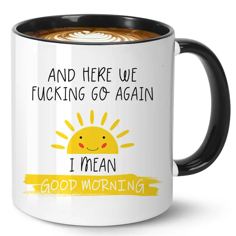 Funny Ceramic Coffee Mug, Sarcastic Gift Idea, Perfect for Coworkers & Friends, Ideal for Thanksgiving & Christmas Gifts, Funny Accent Mug, Ceramic Printed Drinkware, Coffee Cup