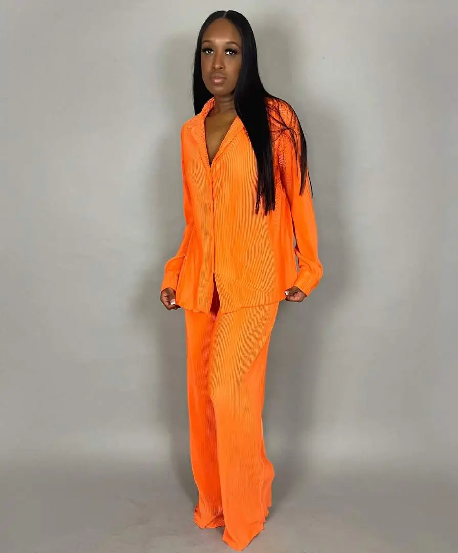Ribbed Long-Sleeve Shirt & Pants Set