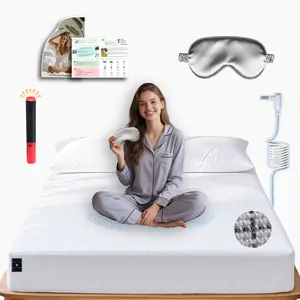 Grounding Sheets Soft Organic Cotton + 9% Silver Fiber Fitted Sheets For Improved Sleep Anxiety Relief Chronic Pain Relief