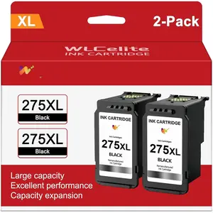 PG-275 XL Ink Cartridges Black 2 Pack High Yield Replacement for  PG-275XL 275 XL Ink TS3500 TS3520 TS3522 TS3720 TS3722 TR4700 TR4720 TR4722 Printer