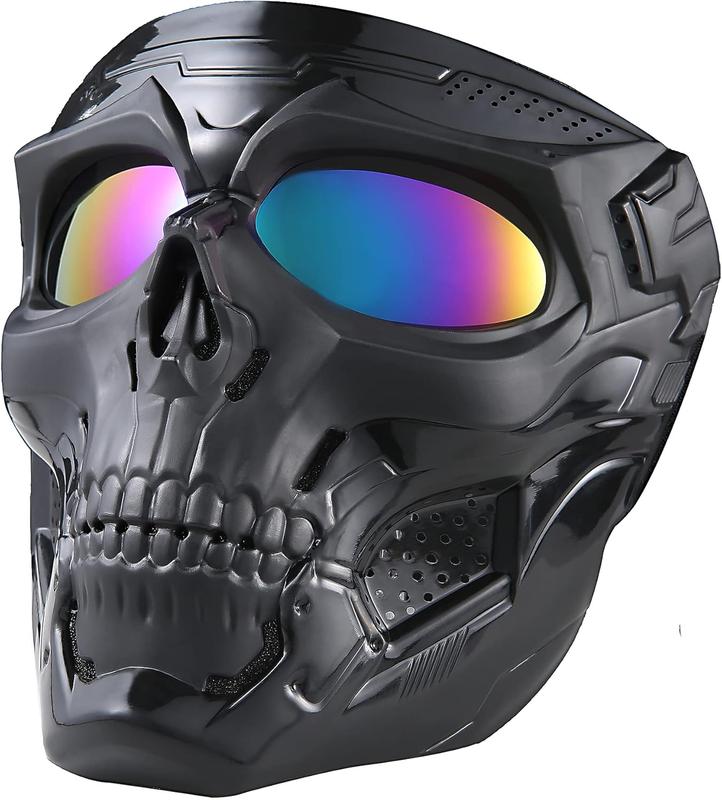 Tactical skull mask is suitable for CS shooting games, role playing, Halloween, outdoor sports decoration. Windproof Tactical Skull Goggles