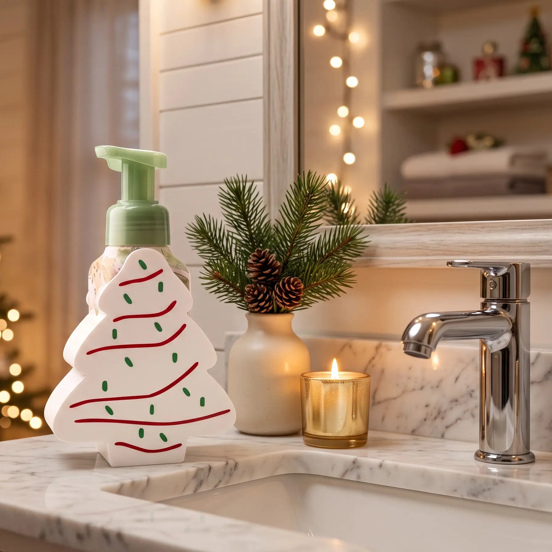 Christmas Snack Tree Soap Holder – Fits Bath & Body Works Foaming Hand Soap Bottles