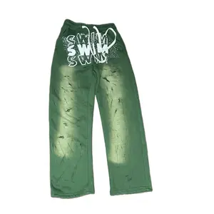 SWIM – Triple Stack Distressed Sweats (Forest Green Edition)
