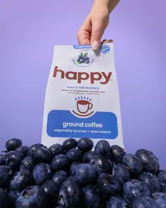 Limited Edition Happy® Berry Necessary Blueberry Flavored Ground Coffee - 12 oz - While Supplies Last