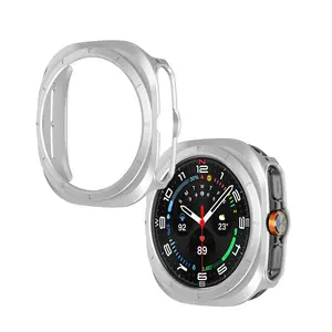 Samsung Galaxy Watch Ultra 47mm PC Perforated Semi-Enclosed Protective Case, Scratch-resistant, Wear-resistant, Shock-resistant, Silver