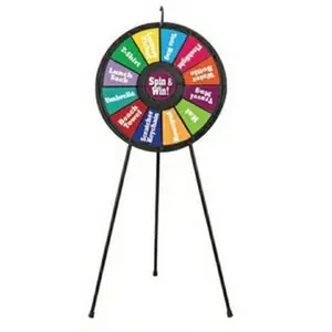 212 MAIN 12-Slot Floor Stand Prize Wheel Game - 31 in. Diameter, Equipped with Clicker Sound