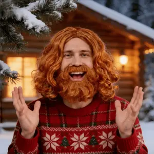 Hair Cap + Beard Set, Realistic Looking Wig Caps & Beards, Perfect for Cosplay Costumes, Daily Use, High-Quality Material