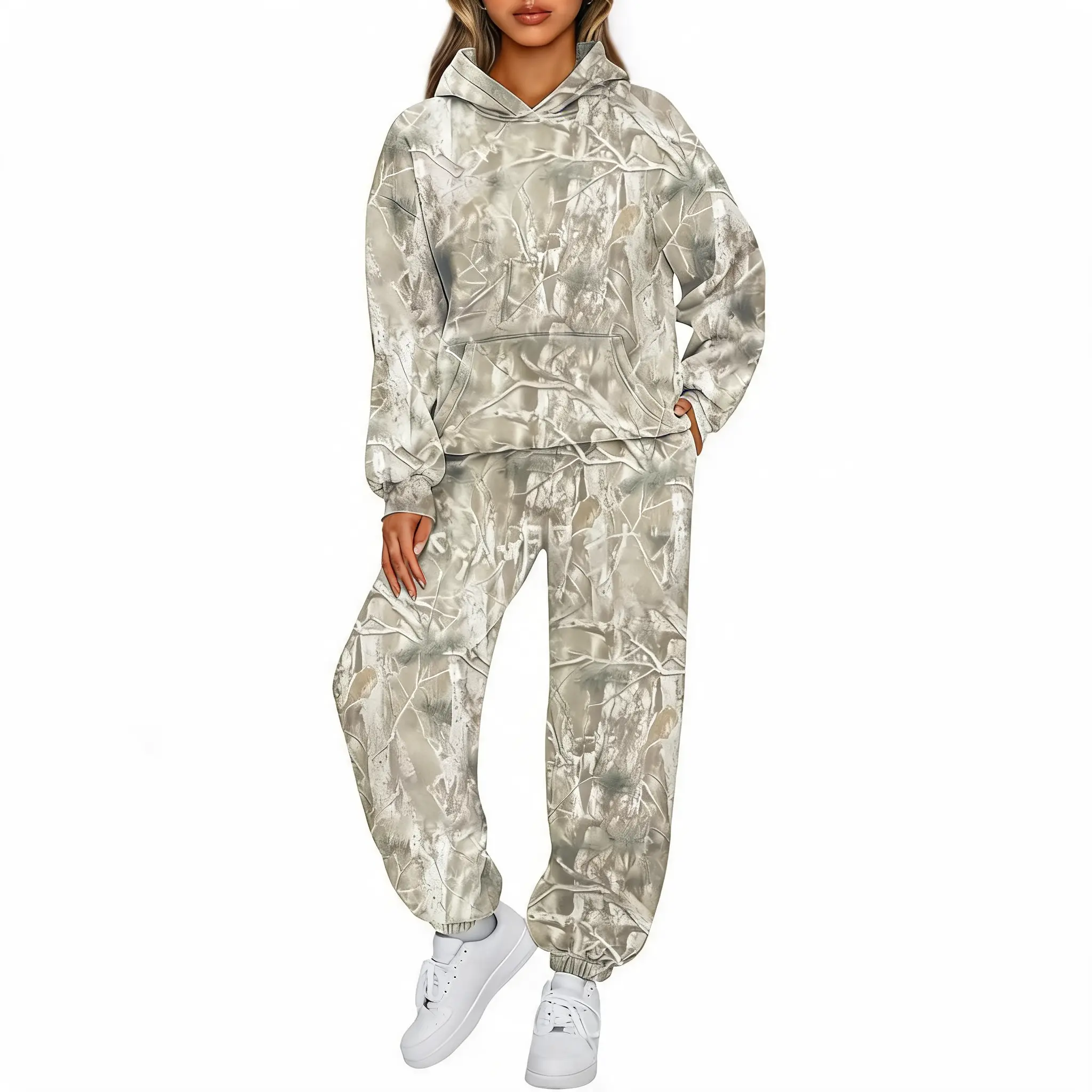 Camo Zip Hoodie | Extra Roomy Soft Fleece Camo Full Zip Up Sweatshirt