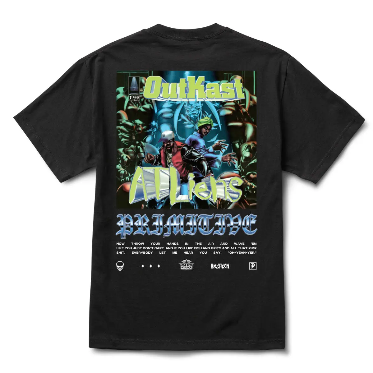 Primitive Skateboarding Men's Boxy Fit T-shirt Atliens