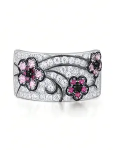 1 PC Classical Cubic Zirconia Ring For Women For Wedding Engagement Anniversary Party Jewelry Valentine's Day Gift