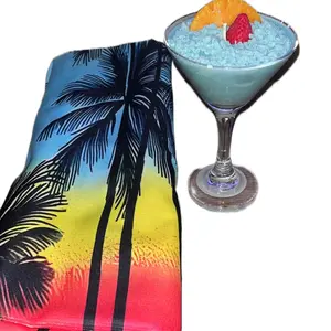 Margarita Scented Candle and beach towel gift set