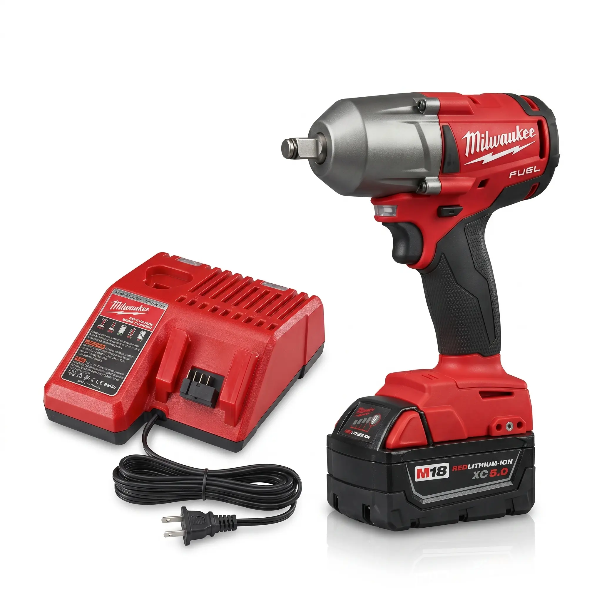 Milwaukee 900NM Brushless 18V Cordless Impact Wrench, Heavy-Duty Power Tool with High Torque, Anti-Slip Grip, Shockproof Structure for Car Repairs, Industrial Job Sites (Portable Tool, Batteries Included), 18V Power, Heavy-Duty Portable Tool Kits