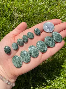 Seraphinite Cabochon - Polished Stone Oval