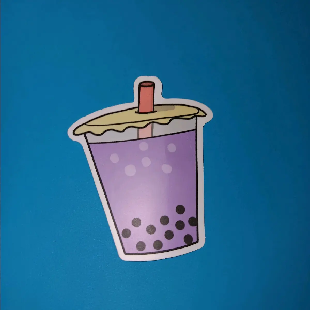 Purple bubble tea sticker