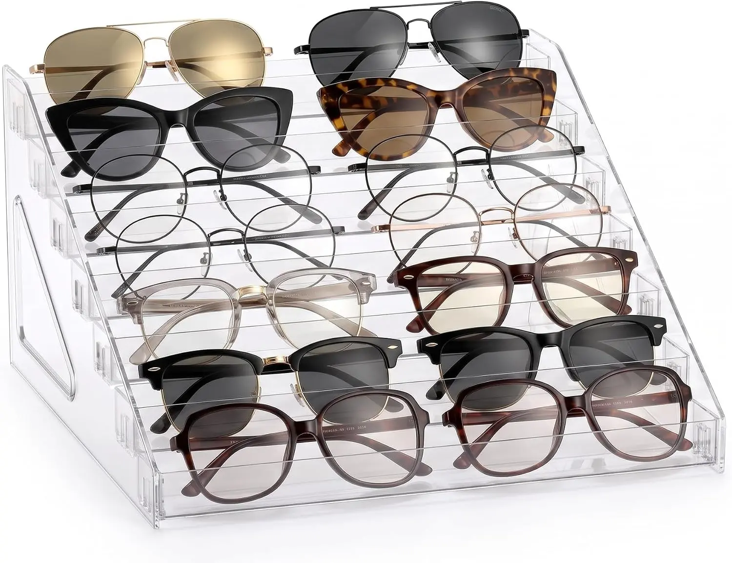 Sunglasses Organizer - Clear Eyeglasses Display stand - Eyeglasses Storage - For Glasses Tabletop Holder Stand(7 Layer)