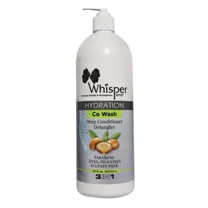 Whisper Whip Hydration Co Wash - 32 oz Paraben-Free Shampoo & Deep Conditioner for Smooth Moisturized Hair Care with Detangling & Styling Benefits