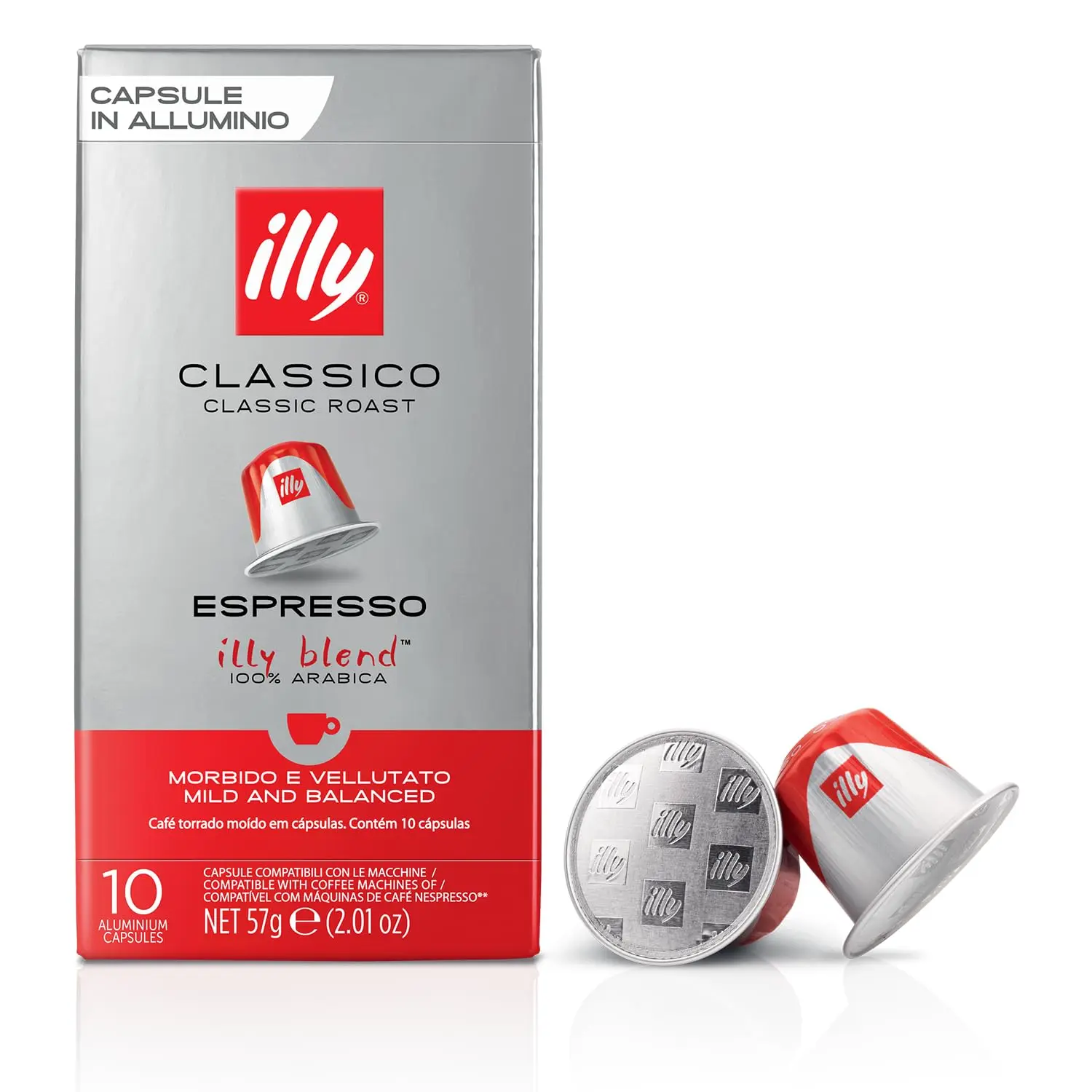 illy Espresso Compatible Capsules Classico Medium Roast Coffee Pods for Nespresso Original Machines, 100% Arabica, 10 Count