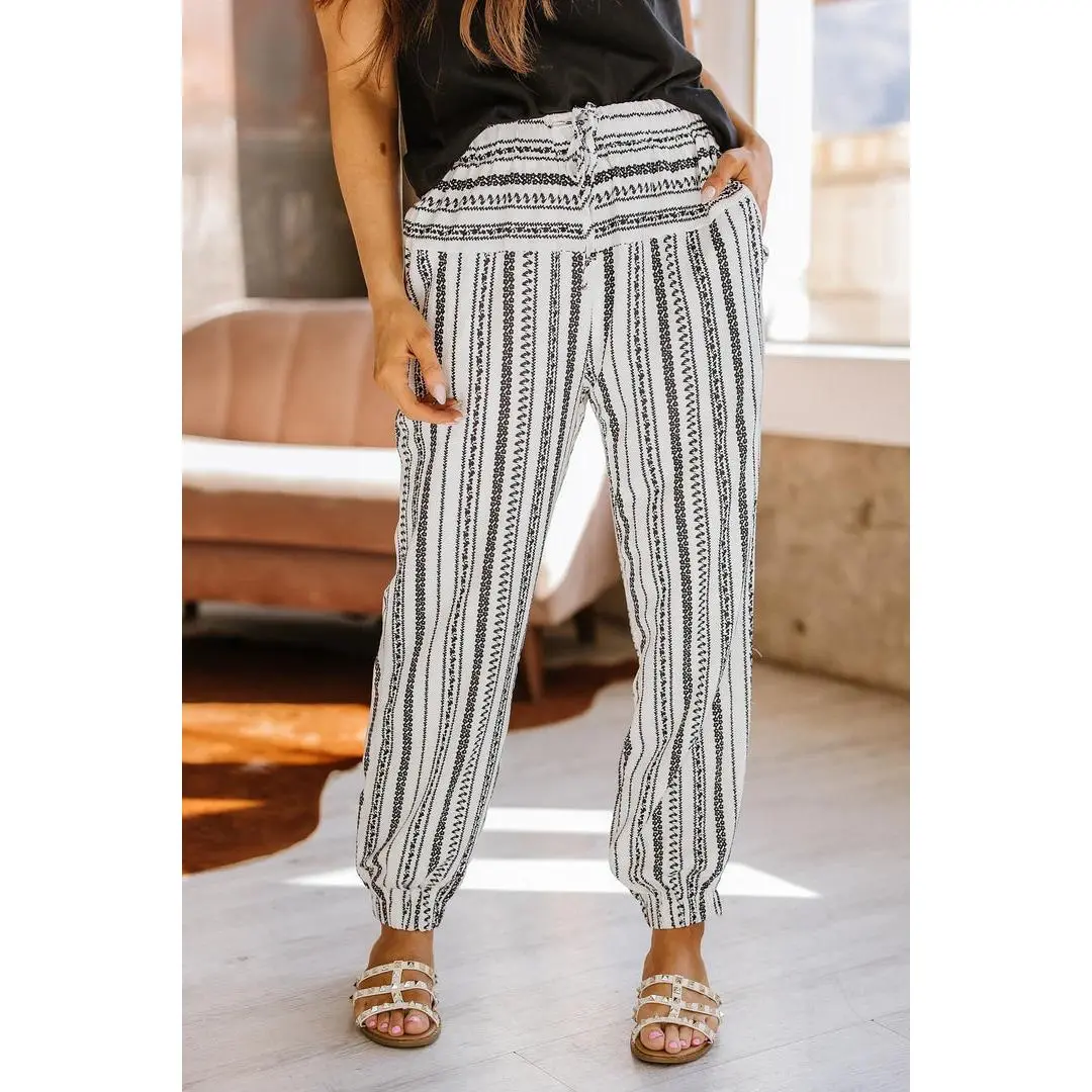 Ross Striped Drawstring Pants
