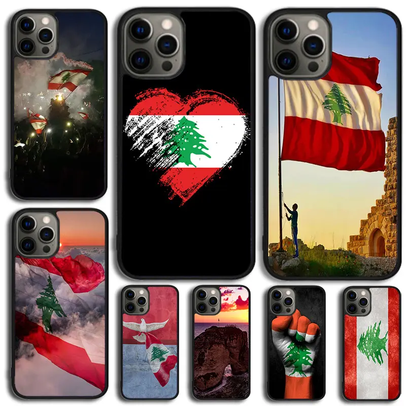 Lebanon Flag Phone Case Cover For iPhone 16 15 14  XR XS 11 12 13 Mini Pro MAX Plus Coque
