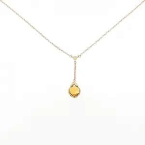 Tasaki K18 Yellow Gold Citrine Diamond Necklace
