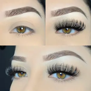 Fluffy Hybrid Volume Lashes - Russian Strip D Curl Faux Mink Eyelashes