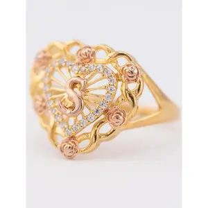 Rose Heart Initial Ring [N - Z]