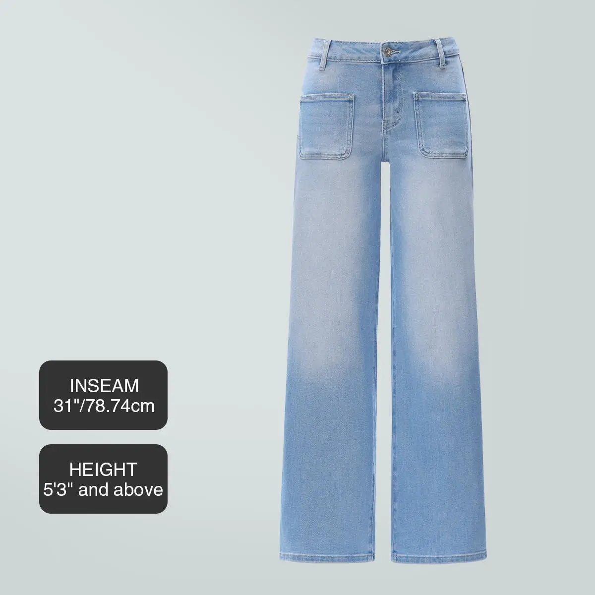 Mid Blue-Patch Pockets