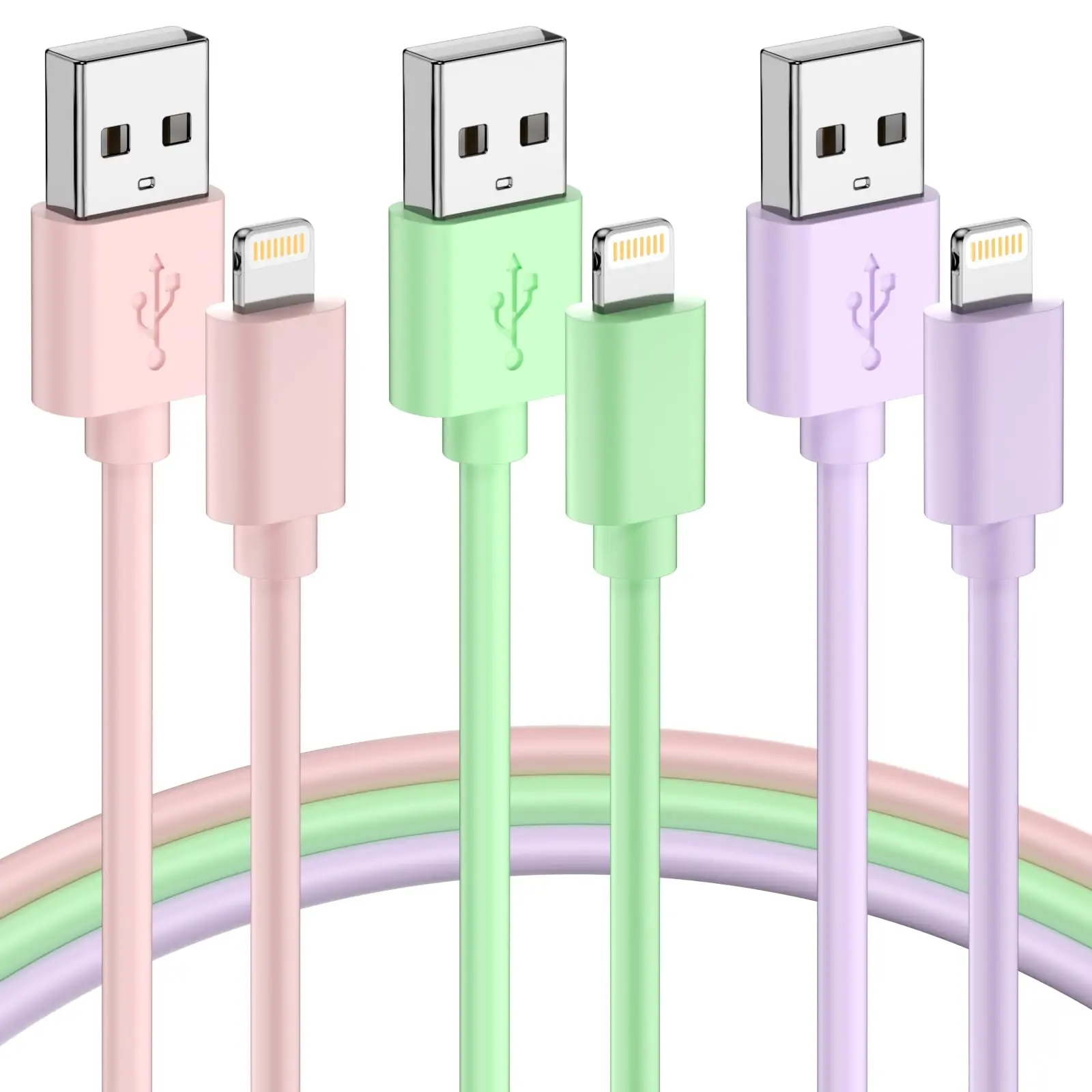 3 Pack 6FT [ Apple MFi Certified ] Fast Charging Long Lightning Cable iPhone Charger Cord Compatible iPhone 14/13/12/11 Pro Max/XS MAX/XR/XS/X/8/7 Plus iPad AirPods Durable charger