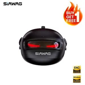 【Buy 1 Get 1 Free】SAWAG BTW46 Bluetooth Earbuds with LED Lights, ENC Noise Cancelling, 65ms Low Latency Gaming Buddy, IPX5 Waterproof, Touch Control, Stylish Design for Gaming & Sports