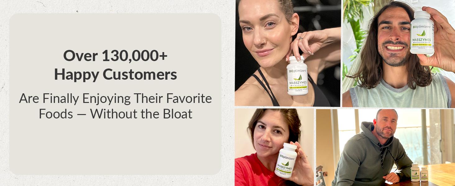 BIOptimizers MassZymes - Complete Digestive Enzyme Supplement for Gut Health - Bloating Relief for Men & Women - Digestive Enzymes Capsule