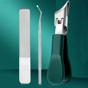 Stainless Steel Large Opening Nail Clipper, Anti-splash Nail Clipper, Thick Toenail Clipper, Manicure & Pedicure Tool for Home & Salon Use