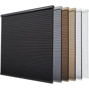 Custom Size Cellular Cordless Blinds and Shades for Windows - Honeycomb, Room Darkening, Blackout for Home and Door - White