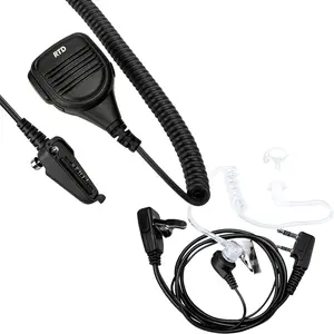 RTD Speaker Mic Compatible with Kenwood Radios NX-200 NX-210 NX-300 NX-3200 NX-3300 NX-3400 NX-410 NX-411 NX-5200 NX-5300 NX-5400 TK-2180 TK-3180 TK-5220 TK-5320 TK-290, Shoulder Microphone, Cable, Clip