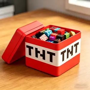 Tnt Storage Box Set, Magnetic Blocks Building Kit, Stem Construction Set, Stem Montessori Teaching Toy, Montessori Teaching Aid, Suitable for Kids Aged 4-8 & 9-14, Birthday Gift