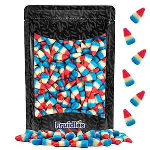 Fruidles Patriotic Candy Corn Treats, Raspberry Lemonade Flavored & Festive Holiday Snacking (Half-Pound)