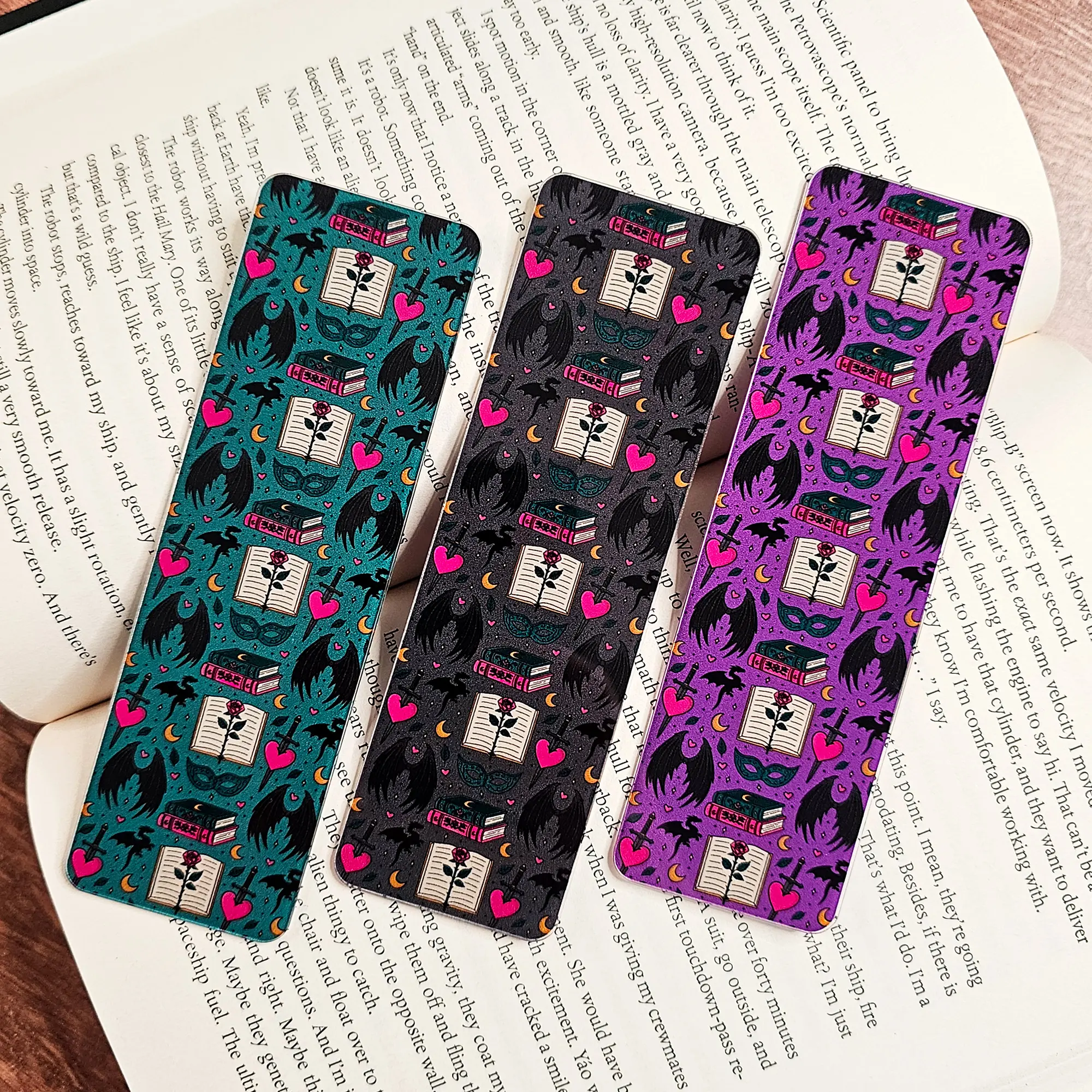 Wings and Words - UV Printed Acrylic Bookmark