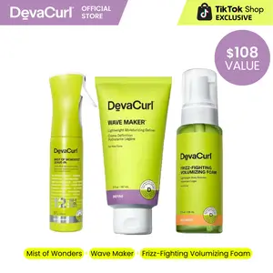 DevaCurl Mist of wonders & Wave Maker 5oz & Frizz-Fighting Volumizing Foam