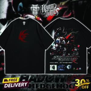 HardTimesClothing - Shadow the Hedgehog T-shirt, Double-Sided Graphic Tee, Unisex Casual T-shirt, Soft Wearable Gift, Game Lovers Graphic Tee, Vintage game Streetwear for Daily Fit, Soullive Gamer, Everyday wear,Y2K