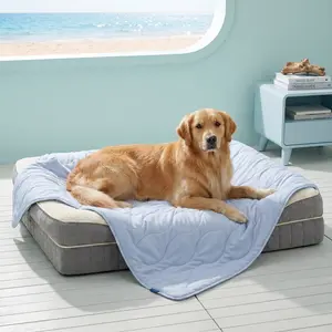 Bedsure Cooling Pet Blanket – Q-MAX>0.4 Self Cooling Dog & Cat Ice Mat, Breathable Lightweight Summer Pet Throw, Washable