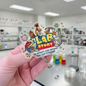 Lab Week 2026 Badge Reel Lab Story Gift Lab Scientist Badge Blood Bank Laboratory Badge Reel Phlebotomist Badge Reel Lab Tech Gift Id Holder
