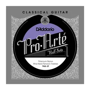 D'Addario TNX-3T Pro-Arte Titanium Nylon Classical Guitar Half Set, Extra Hard Tension
