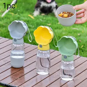 Pet Travel Water Cup, Two-In-One Food Storage Portable Leak-Proof, Detachable Claw Print Lid, Cat Dog Puppy Outdoor Camping Trip, Large Capacity