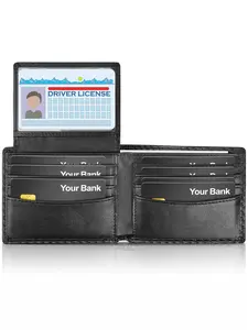 2025 Summer Men's Simple Plain Bifold Leather Wallet/purse Credit Card Wallet with Card Slots, Men's Wallet, Casual Trendy Rfid Blocking Card Holder, Fashionable Compact Wallets for Men for Daily Use