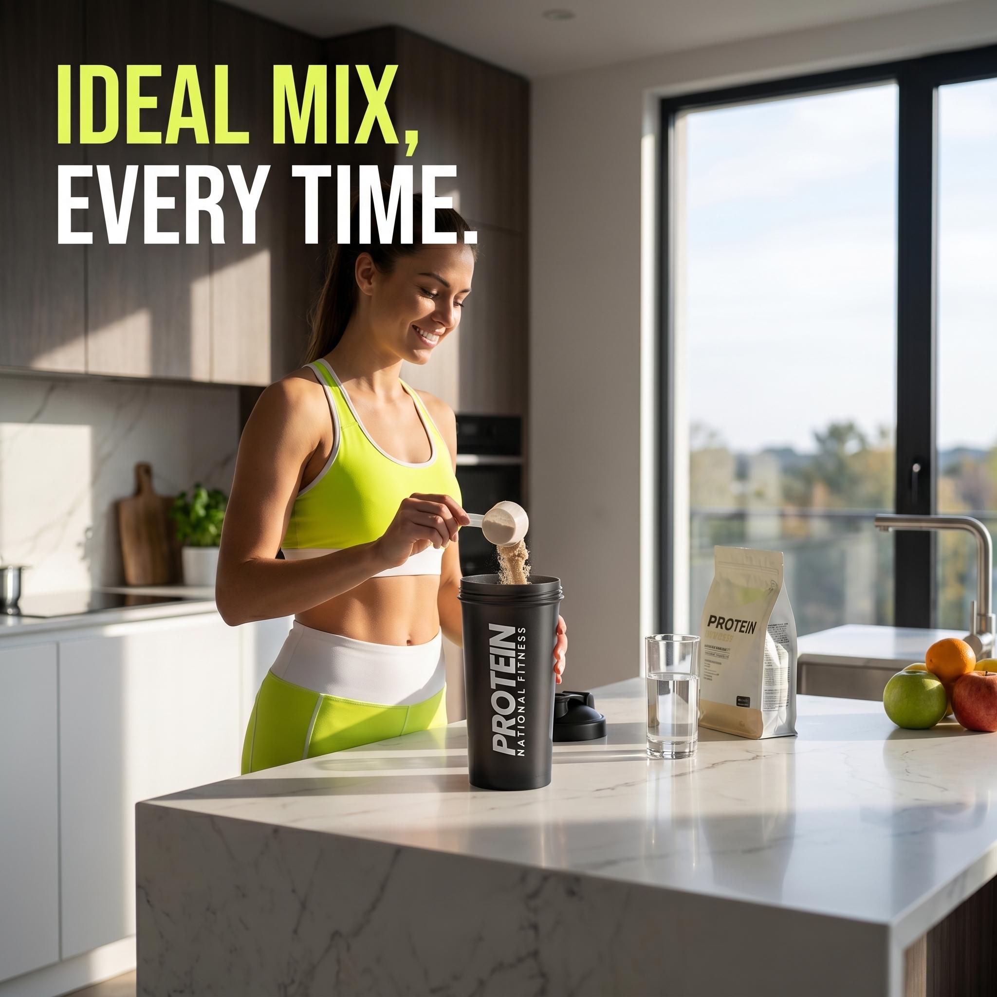 Protein Shaker Bottle 600ml with Mixing Ball BPA Free Leak Proof Sports Water Cup for Gym Fitness Workout Strength Training Muscle Building Nutrition Drink All-day Comfort Summer Essential Fitness Gear Free one sports headband