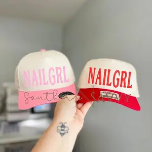 NAILGRL Two-Tone Baseball Cap, Embroidered Hat, Personalized Snapback, Adjustable Cap, Trendy Custom Hat
