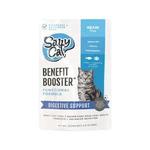 Salty Cat Benefit Booster Digestive Support Functional Wet Cat Food, 85g (12 Packs)