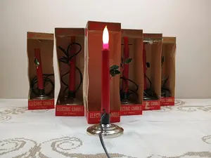 TIMCO DELUXE ELECTRIC Christmas CANDLE (Set Of 6) Working
