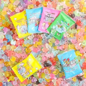 100pcs Mini Glow in The Dark Animal Resin Models, Individually Wrapped Mystery Blind Bags, DIY Fairy Garden & Micro Landscape Aquarium Decor, Cute Surprise gifts for Home, Party & Craft Decoration