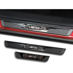 For Toyota Highlander XSE 2022-2024 Car Accessories Door Sill Scuff Protectors Plastic Kick Plate Protectors Car Stickers Auto Parts Car Styling